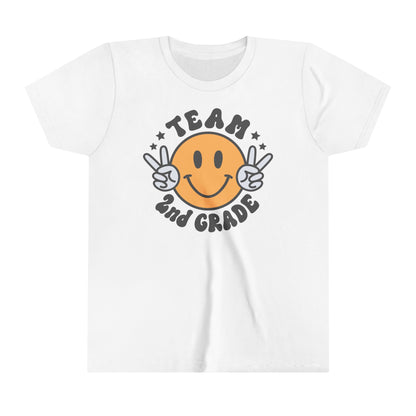 Team Second Grade Smile Face Tee Shirt