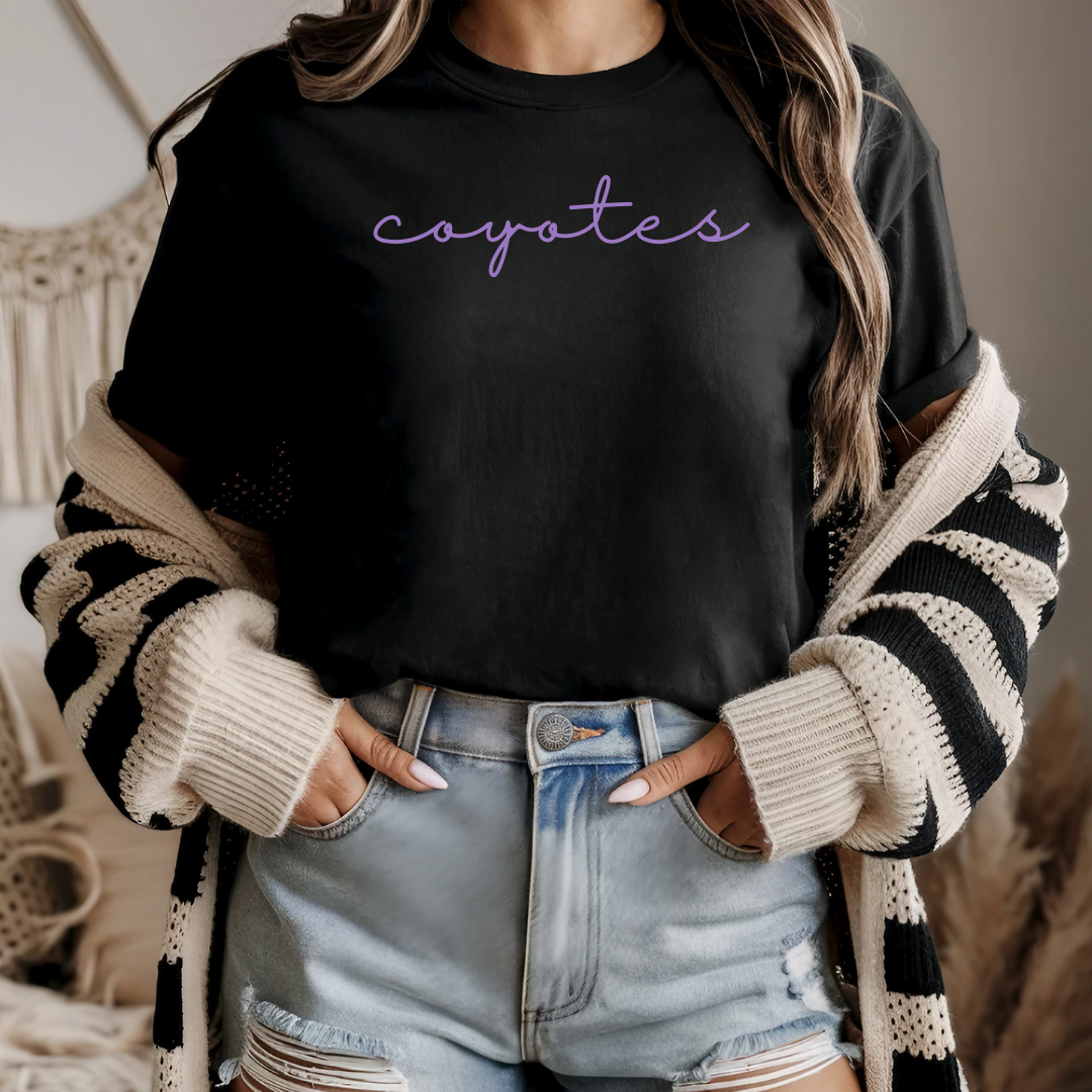 Cursive Coyotes Tee Shirt