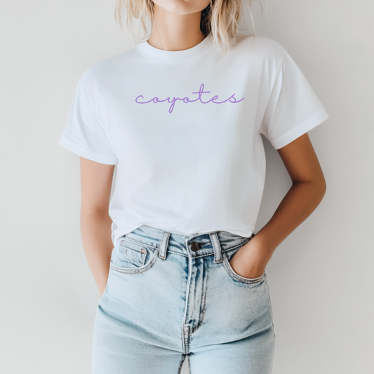 Cursive Coyotes Tee Shirt