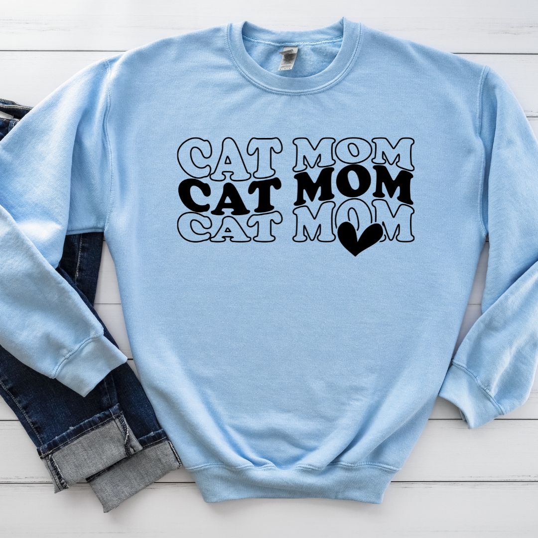Cat Mom Crewneck Sweatshirt