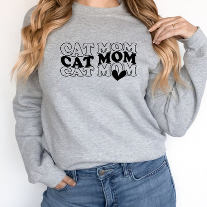 Cat Mom Crewneck Sweatshirt