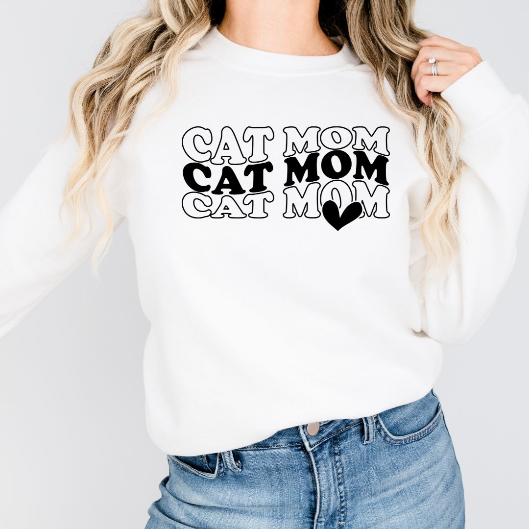 Cat Mom Crewneck Sweatshirt