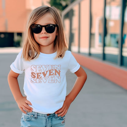 Kids Seven Birthday Tee Shirt