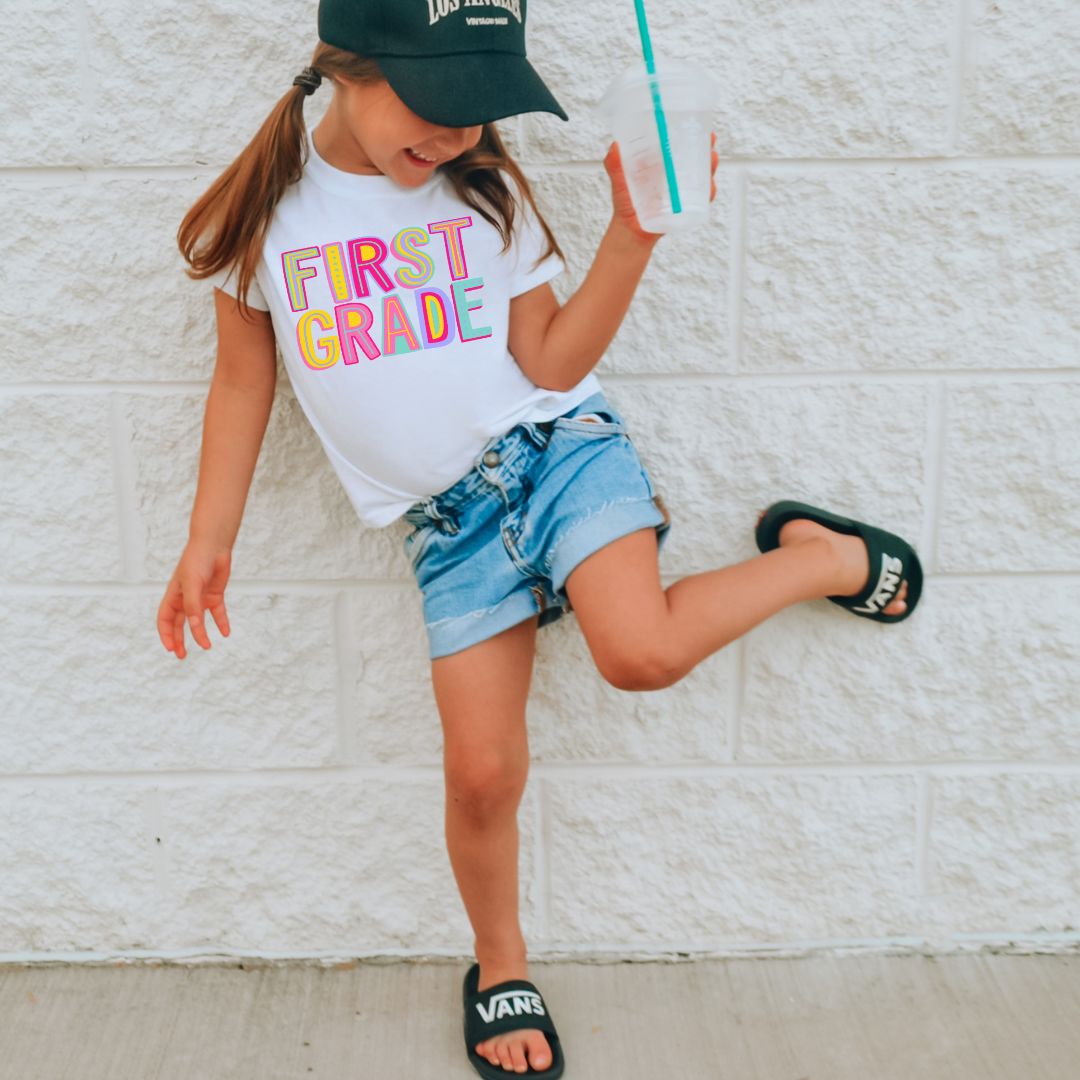 Kids First Grade Colorful Tee Shirt