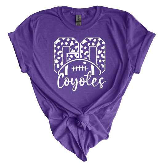 Go Coyotes Leopard Football Tee Shirt
