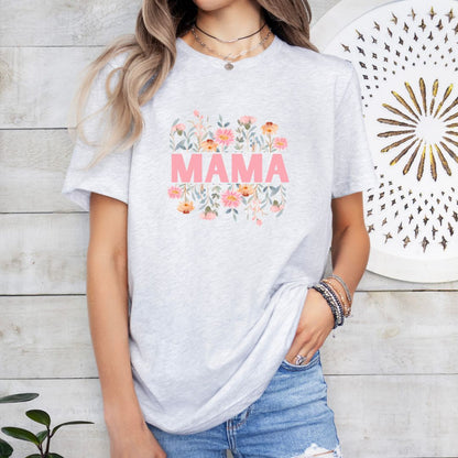 Pink Floral Mama Tee Shirt